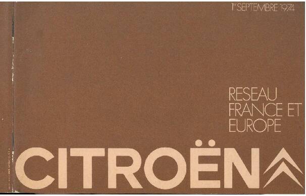 Citroën forhandlernet 1974