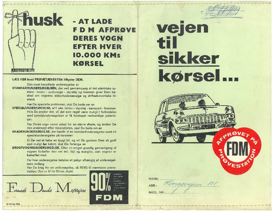 Omslag til FDM prøverapport