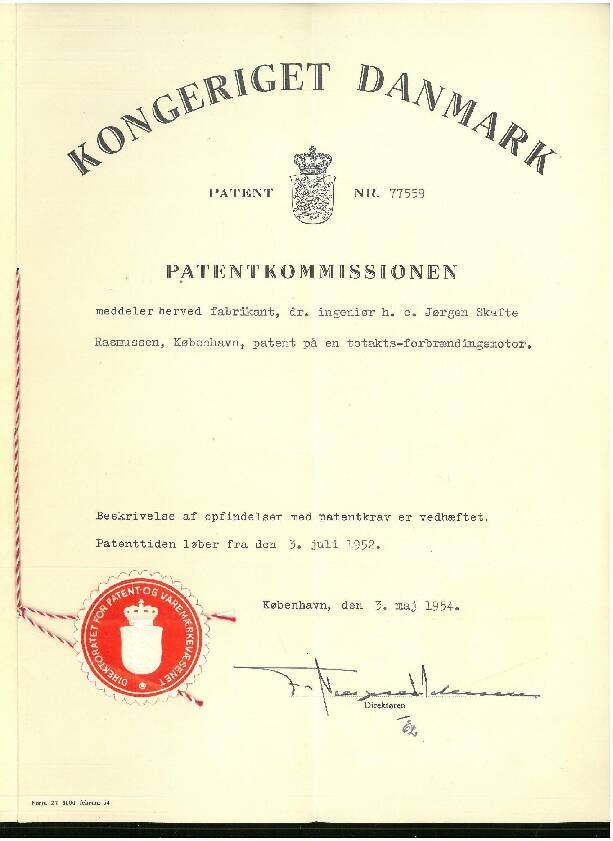 Skafte Rasmussen 2-takt patent