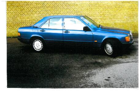 Papirer vedr. en Mercedes 190E