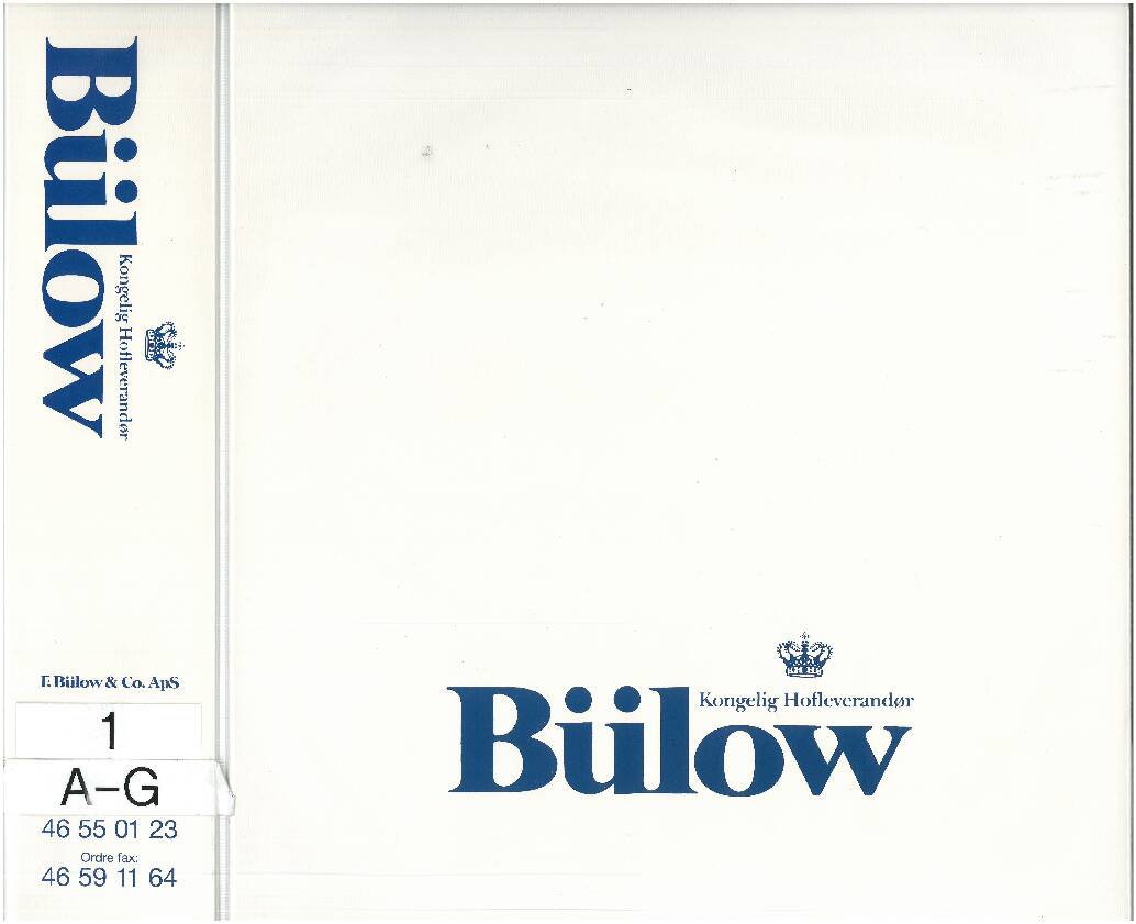Bülows fotoarkiv - Mappe 1 A-G