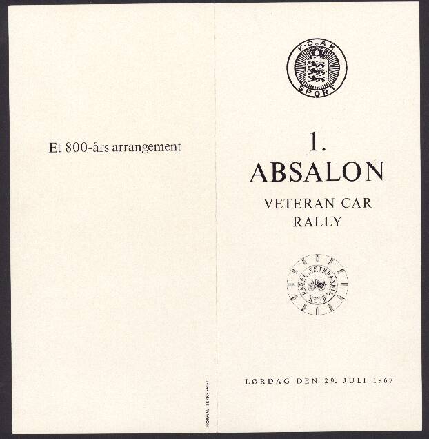 Absalon veteran car Rally