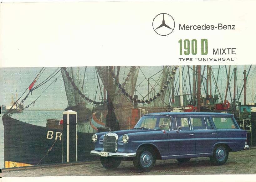 Mercedes-Benz W110 190 D MIXTE, Type "Universal", Brochure