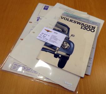 Bilens Mappe - en VW1300 og dens dokumenter