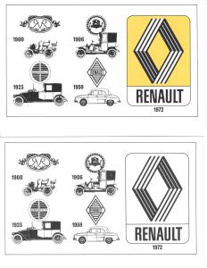 Renault logoer gennem tiden